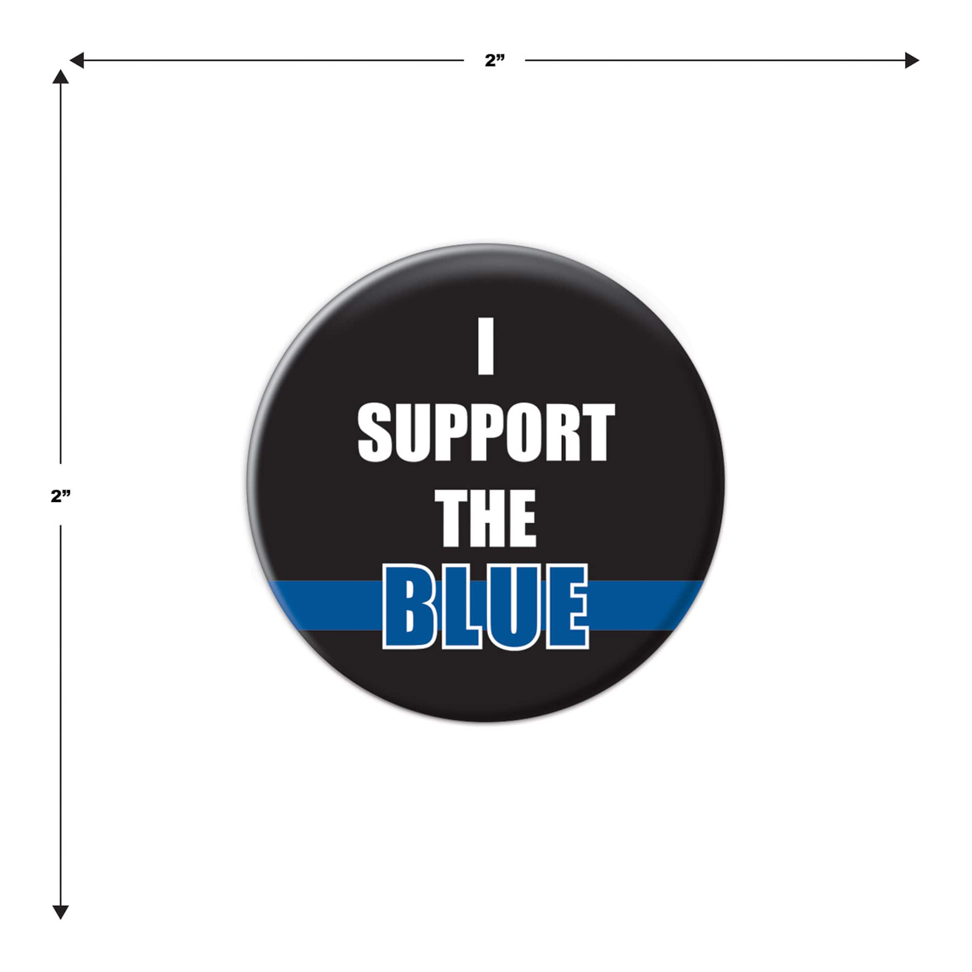 Beistle 2" I Support The Blue Buttons, 6ct.